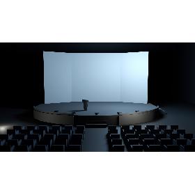 conference stage round 3D